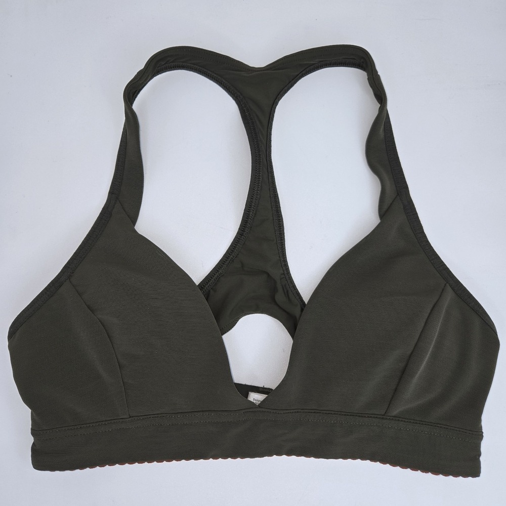 Lululemon All Day Breeze Lightweight Green Bra Racerback Plunge 2 Bralette